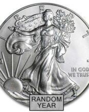 1 oz American Silver Eagle Coin BU (Random Year)