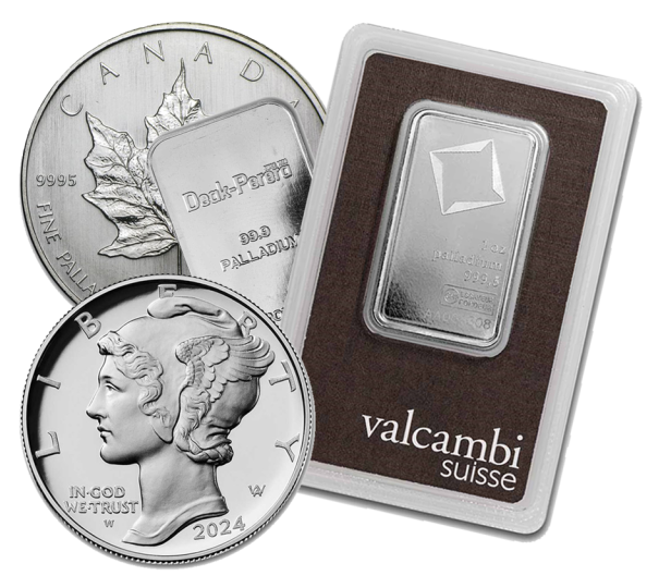 Palladium Coins Bars 1oz