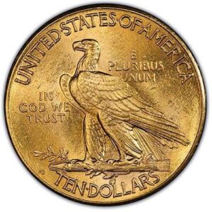 Indian $10 Eagle (1907-1933) MS62 reverse