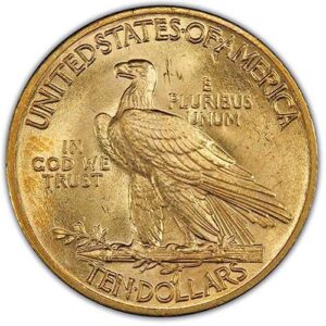 Indian $10 Eagle (1907-1933) MS63 reverse
