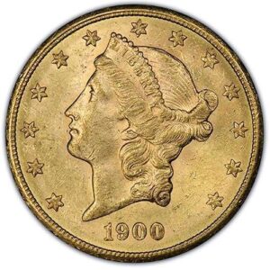 Liberty Head $20 Double Eagle (1849-1907) MS60 obverse