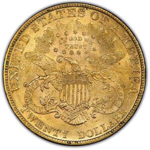 Liberty Head $20 Double Eagle (1849-1907) MS61 reverse