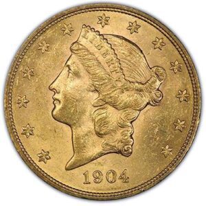 Liberty Head $20 Double Eagle (1849-1907) MS62 obverse