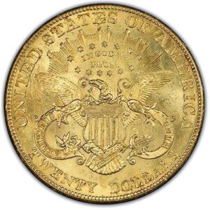Liberty Head $20 Double Eagle (1849-1907) MS63 reverse