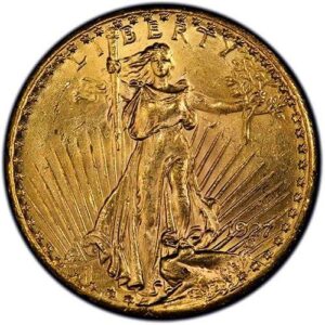Saint-Gaudens $20 Double Eagle (1907-1933) MS63 obverse