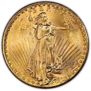Saint-Gaudens $20 Double Eagle (1907-1933) MS65 obverse