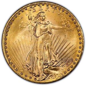 Saint-Gaudens $20 Double Eagle (1907-1933) MS66 obverse