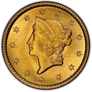 Gold Dollar Type 1 (1849-1854) MS64 obverse