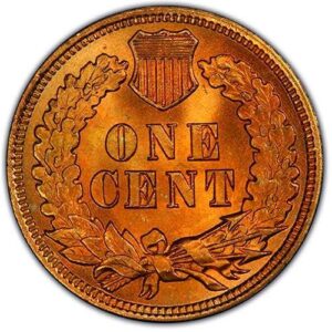 Indian Head Cent (1859-1909) MS65 RD reverse