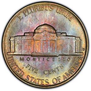 Jefferson Nickel (1938 to Date) MS66 reverse