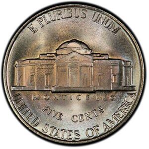 Jefferson Nickel (1938 to Date) MS68 reverse
