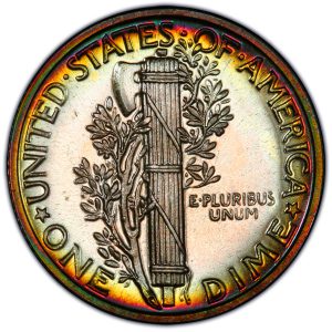 Mercury Dime (1916-1945) rev