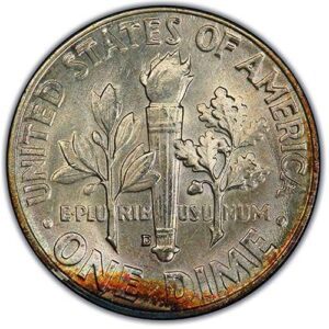 Roosevelt Dime (1946 to Date) MS66 reverse