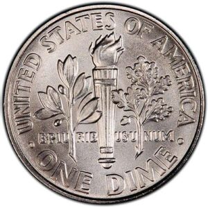 Roosevelt Dime (1946 to Date) MS69 reverse