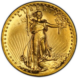 Saint-Gaudens $20 Double Eagle (1907-1933) obs