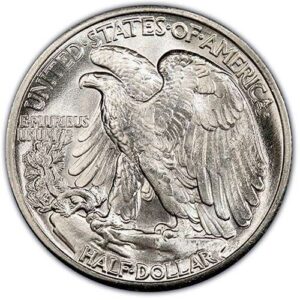 Walking Liberty Half Dollar (1916-1947) MS66 reverse