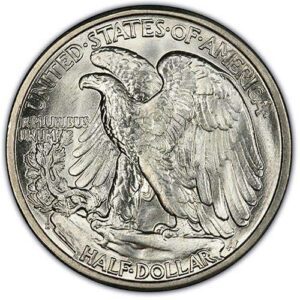 Walking Liberty Half Dollar (1916-1947) MS67 reverse