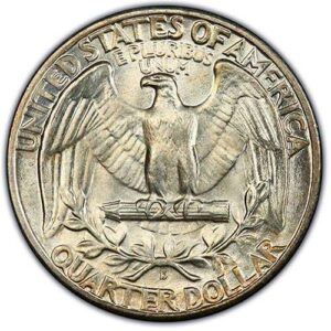 Washington Quarter (1932-1998) MS65 reverse